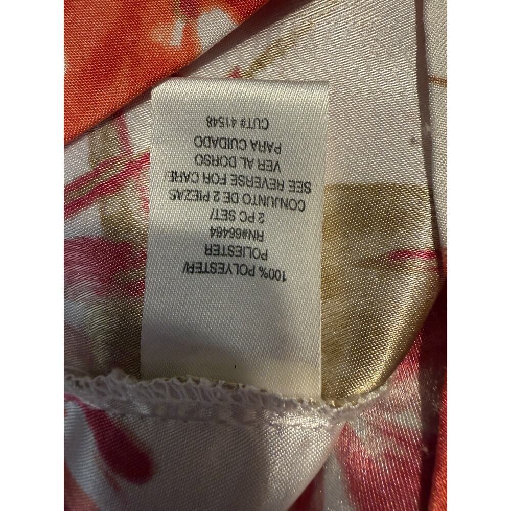Studio I Coral Floral Sheath Dress Size 10 - Picture 7 of 10